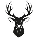 Sticker mural - Cerf + Set de 3 patères inclus