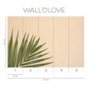 Fototapet med palmblad beige grön - 3,75 x 2,50 m - naturmotiv Icke-vävd tapet modern