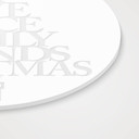 Akrylbillede, vinduesbillede til ophængning af juletræsord - Rund