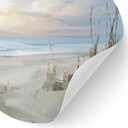 Wandtattoo Ruhiger Strand in Pastellfarben - Cheney - Rund
