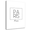 Canvasbillede, Gravure Paris med inskription