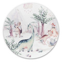 Tableau en alu-Dibond Kvilis - Le monde des dinosaures - Rond