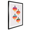 Plakat Kubistika - świąteczne bombki retro