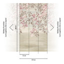 COSMOPOLITAN blomstrer grene pink beige - vintage Ikke-vævet tapet romantisk