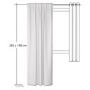 Homing Vorhang mit verdeckten Schlaufen Lisa optisch weiß -  2,45 x 1,4 m
