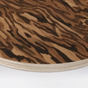 Tableau en Bois Ettore Walnut - Veinage de Bois Abstrait - Sir Edward x Grigory Gladarev - Rond