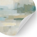 Muursticker Velvet Dusk - Abstract Landschap - Sir Edward x Grigory Gladarev - Rond