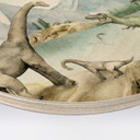Obraz drewniany Kikki Belle - Dinowelt - Okrągły