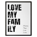 Poster personnalisable Love my Family