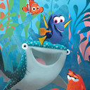 Tapet - Finding Dory akvarel - 150 x 250 cm