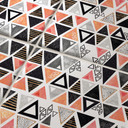 Naklejki na płytki Fredriksson - Triangles Black Apricot - Zestaw 12 sztuk