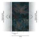 Fototapet palmer jungle udvidelig blå brun 159x280 cm Ikke-vævet tapet  