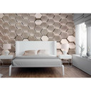foto tapet designvægge i grå og hvidt non-woven tapet HexagonSurface 