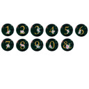 Muursticker Letters Ronde Bloemen - per stuk