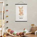 Stoffbild mit Hase - Selbstliebe-Spruch 'Ich gehöre dazu'