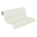 Enkelt tapet med hørlook hvidgrønligt - Ensfarvet tapet - struktureret non-woven tapet