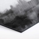 Hexagone - Alu-Dibond effet métallisé Nouveauprints - Coups de pinceau d'aquarelle (noir)
