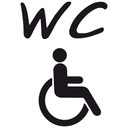 Handicaptoilet skilt wallsticker