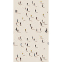 Fototapeta Urban people beige kolorowa - włóknina nowoczesna do salonu i biura