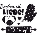 Wandtattoo Backen ist Liebe