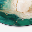 Billede Elegance of the Ocean - Golden Currents - Alpenglow Workshop - rund – print på aluminium