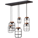 Pendelleuchte Inga, braun, 130 x 110 cm, Holz Pendellampe