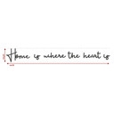Drewniane litery z płyty MDF Home is where the heart is (6 sztuk)