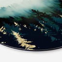 Tableau sur alu-Dibond rond SpaceFrog Designs - Forêt brumeuse