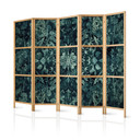 Japanischer Paravent, Raumteiler freistehend, Trennwand - Oriental Pattern Carpet - Emerald Ornament