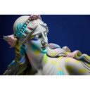 Papier peint photo Baroque Stature avec taches de couleur - l'art classique interprété de façon mode
