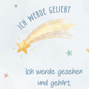 Fototapete - Affirmationen Weltraum zwischen Sternschnuppen für Kinder