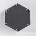Wandregal Wandspiegel Geometrischer Diamant - Goldoptik - 30x35x13 cm