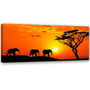 Canvasbillede, Panorama over savannen i Afrika