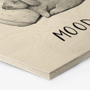 Tableau en bois hexagonal Monday mood - Lapin le lundi matin - Korenkova