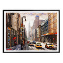 Plakat Czerwony parasol w akwareli New York