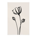 Obraz tkaniny Line Art Poppy - Cats & Dotz