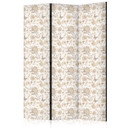 Paravent, Raumteiler freistehend, Trennwand - Beige Shades of Nature