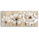 Canvasbillede, Hvide blomster Shabby Chic