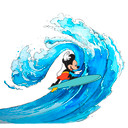 Tapet - Mickey surfer - 300 x 280 cm