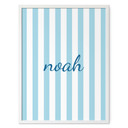 Poster personnalisable rayures bleues