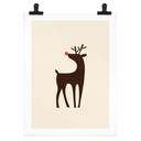 Plakat Kubistika - renifer Rudolf