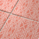 Naklejki na płytki Fredriksson - Art Deco Apricot - Zestaw 12 sztuk