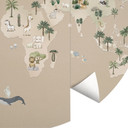 Kinder-Fototapete Weltkarte - Welt der Tiere - Oliver Robins - Rund