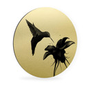 Alu-Dibond Rund Guldeffekt - Ireland - Hummingbird – print på aluminium (Alu-Dibond)