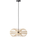Pendelleuchte Dana, braun, Ø 48 cm, Bambus Pendellampe