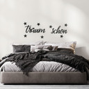 3D Schriftzug Träum Schön mit Sternen - Acryldeko 