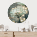 Glasbillede - Delikat glitrende blomster - Treechild - Rund