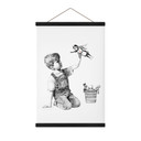 Obraz z tkaniny Real Hero - Banksy