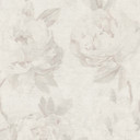 Tapeta w kwiaty peonie szara biel - Tapeta z włókniny z akwarelowymi kwiatami matowa