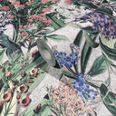 Tapet, non-woven blomstertapet Flora grå, grøn